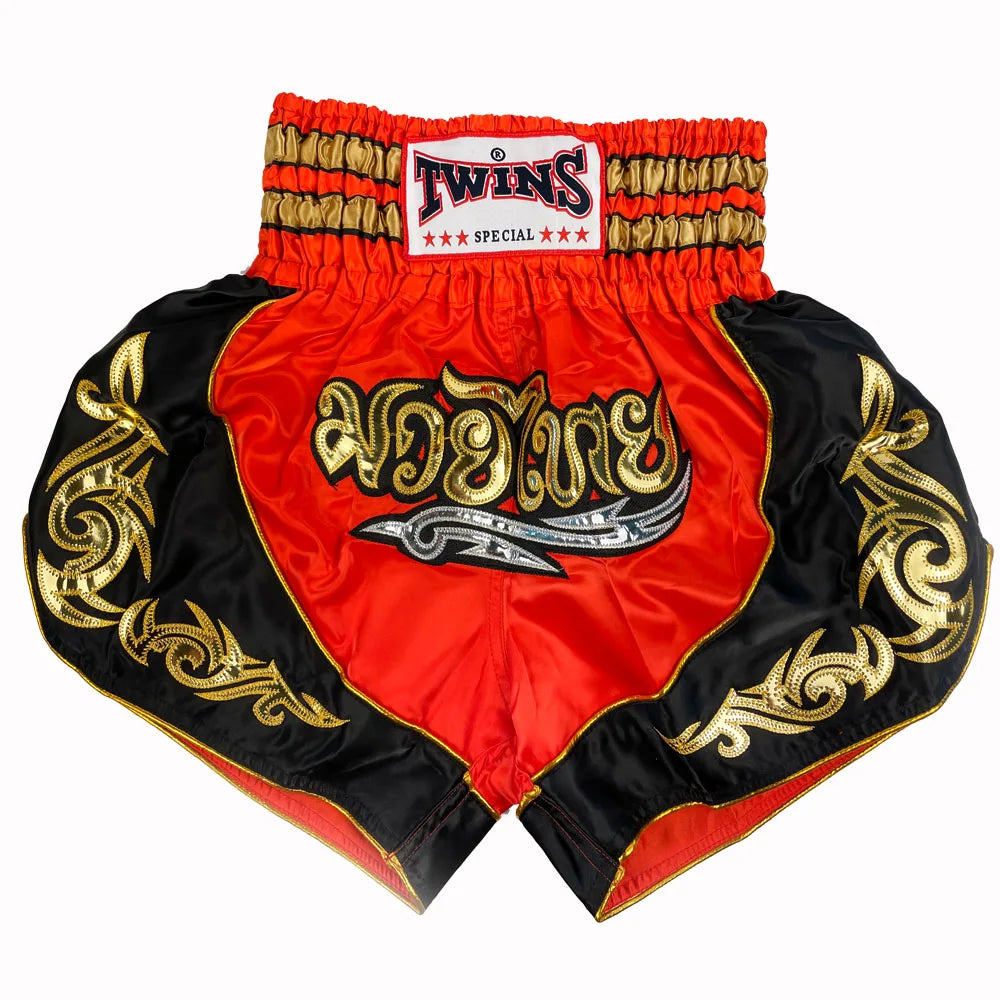 Shorts de Muay Thai Premium – Twins Special Rojo y Negro