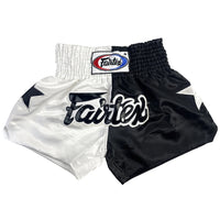 Shorts de Muay Thai Premium – Fairtex Blanco y Negro