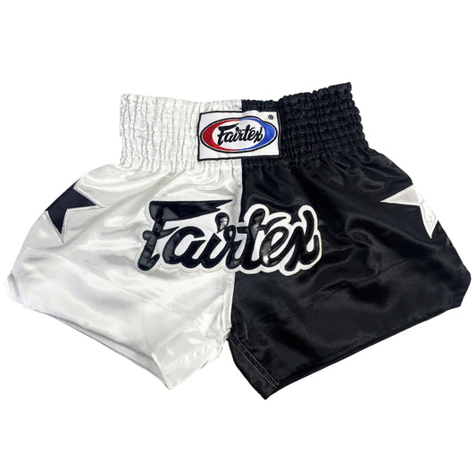 Shorts de Muay Thai Premium – Fairtex Blanco y Negro